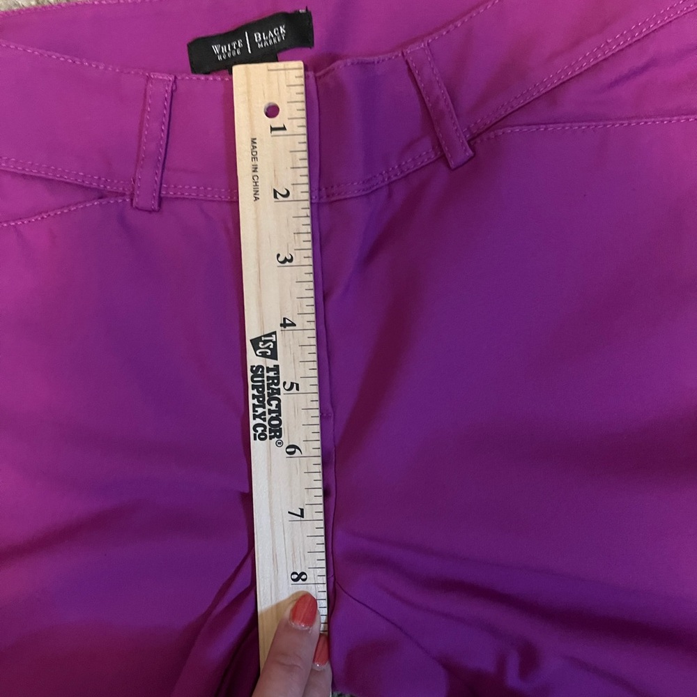 WHBM Slim Ankle Twilight Plum Pants size 0R - Picture 7 of 12